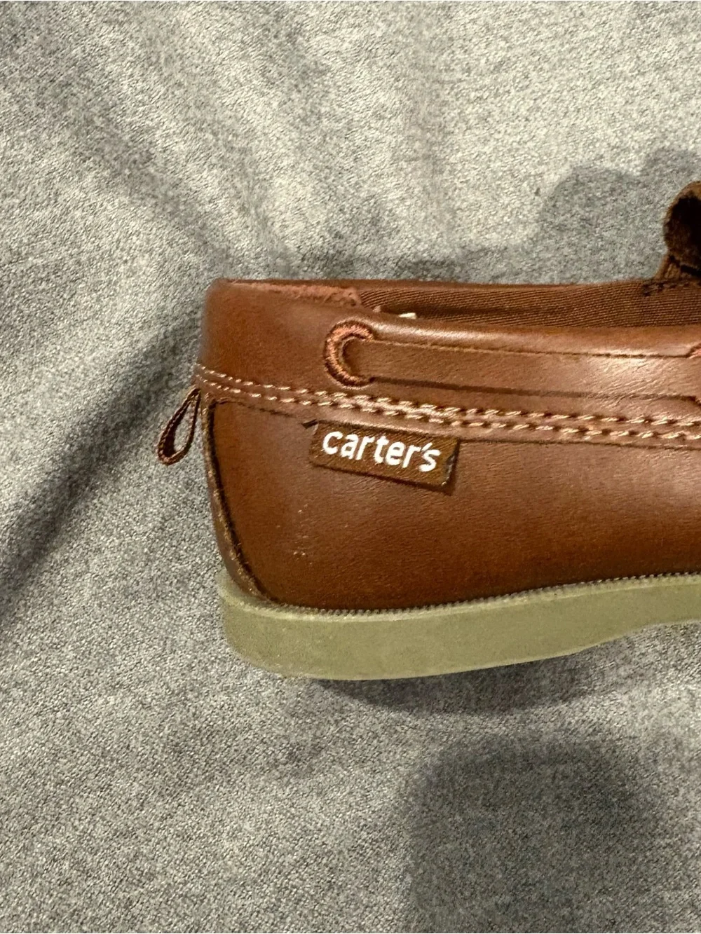 Carter's Brown Boys Boat Shoes. Size 1M. Excellent condition.